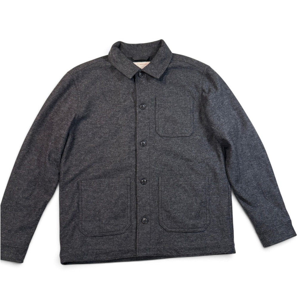 Banana Republic Heritage Wool Blend Shirt Jacket Dark Charcoal Men Large Shacket